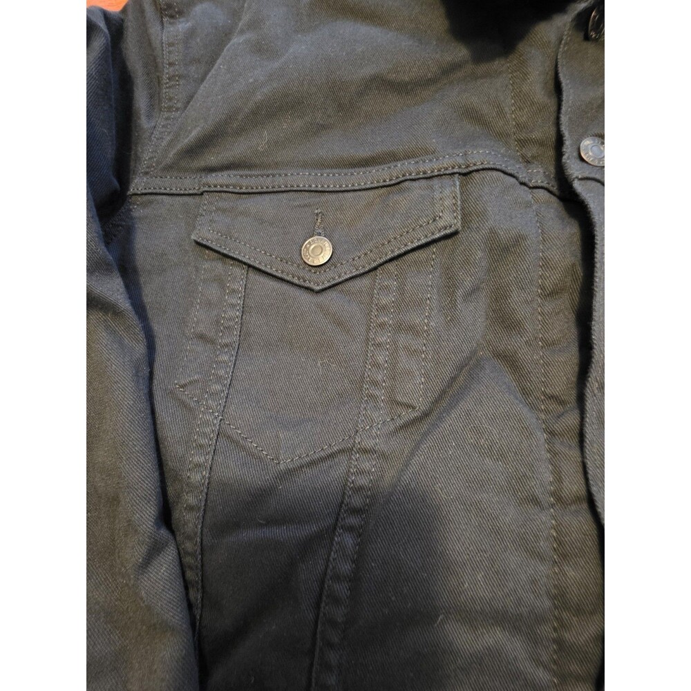Levi’s Men's Relaxed Fit Button Front Sherpa Trucker Jacket XXL Black Canvas NEW - Picture 9 of 15